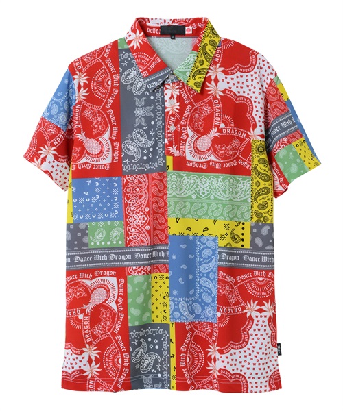 バンダナプリントシャツ衿ポロ(MULTI-M)