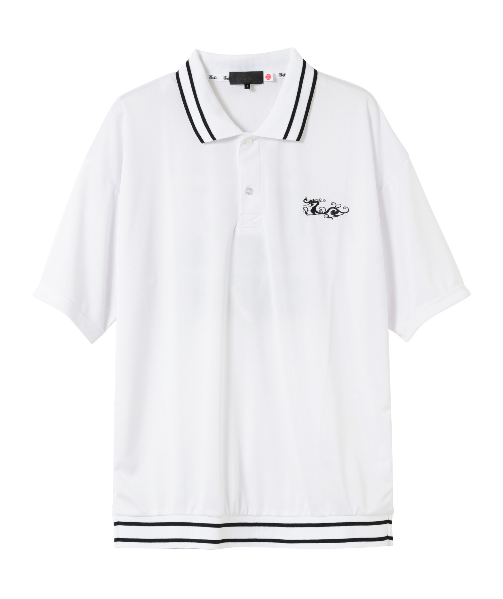 カートちびドラプリントポロ(WHITE-M)
