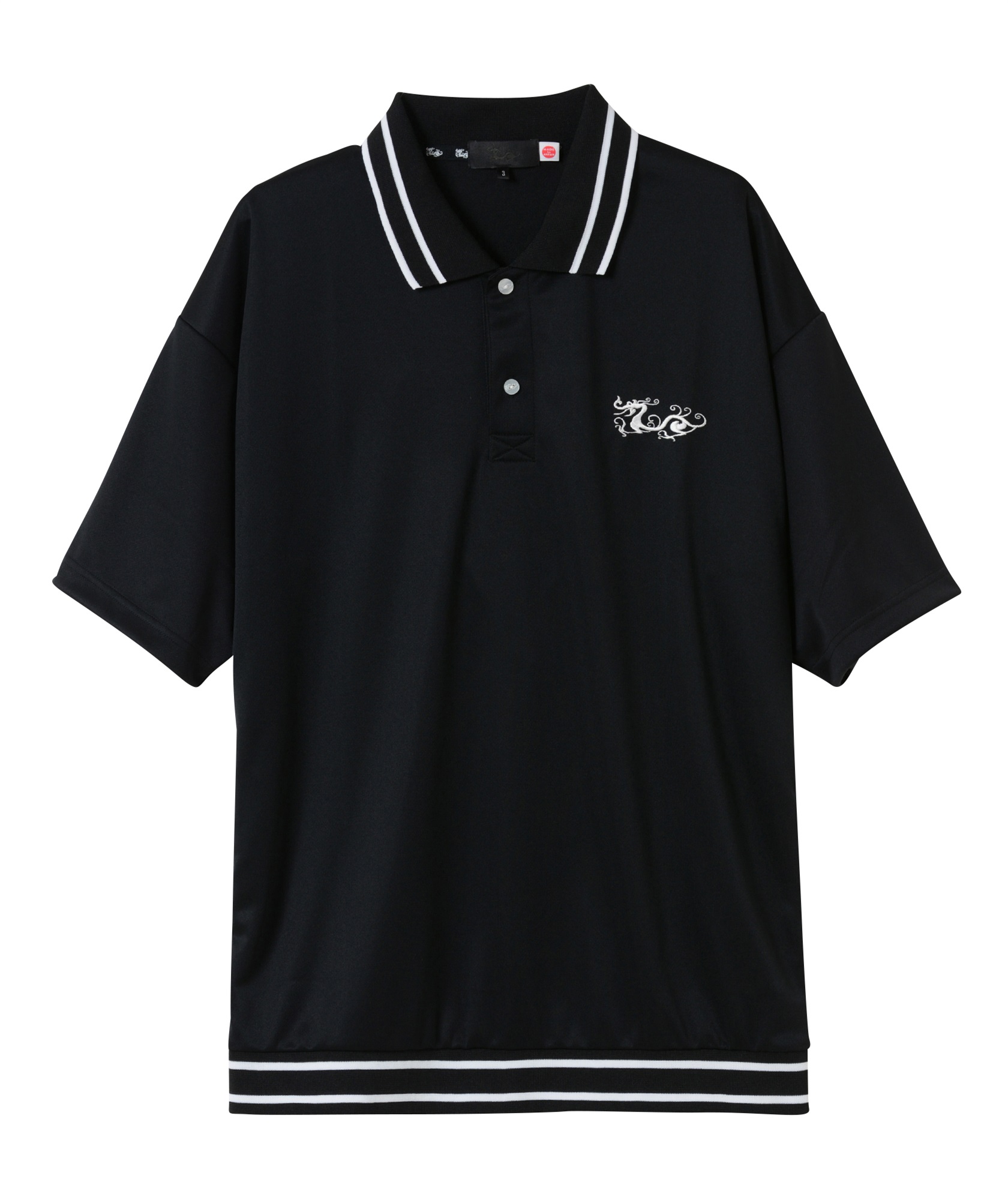 カートちびドラプリントポロ(BLACK-M)