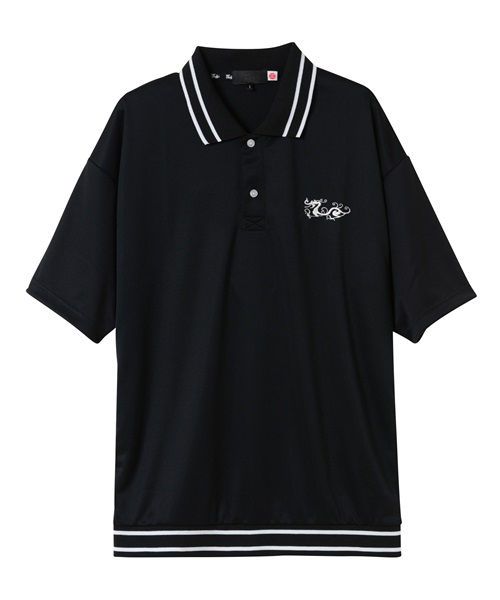 カートちびドラプリントポロ(BLACK-M)