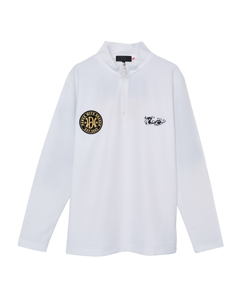 2WAYトリコットZIPモック(WHITE-M)