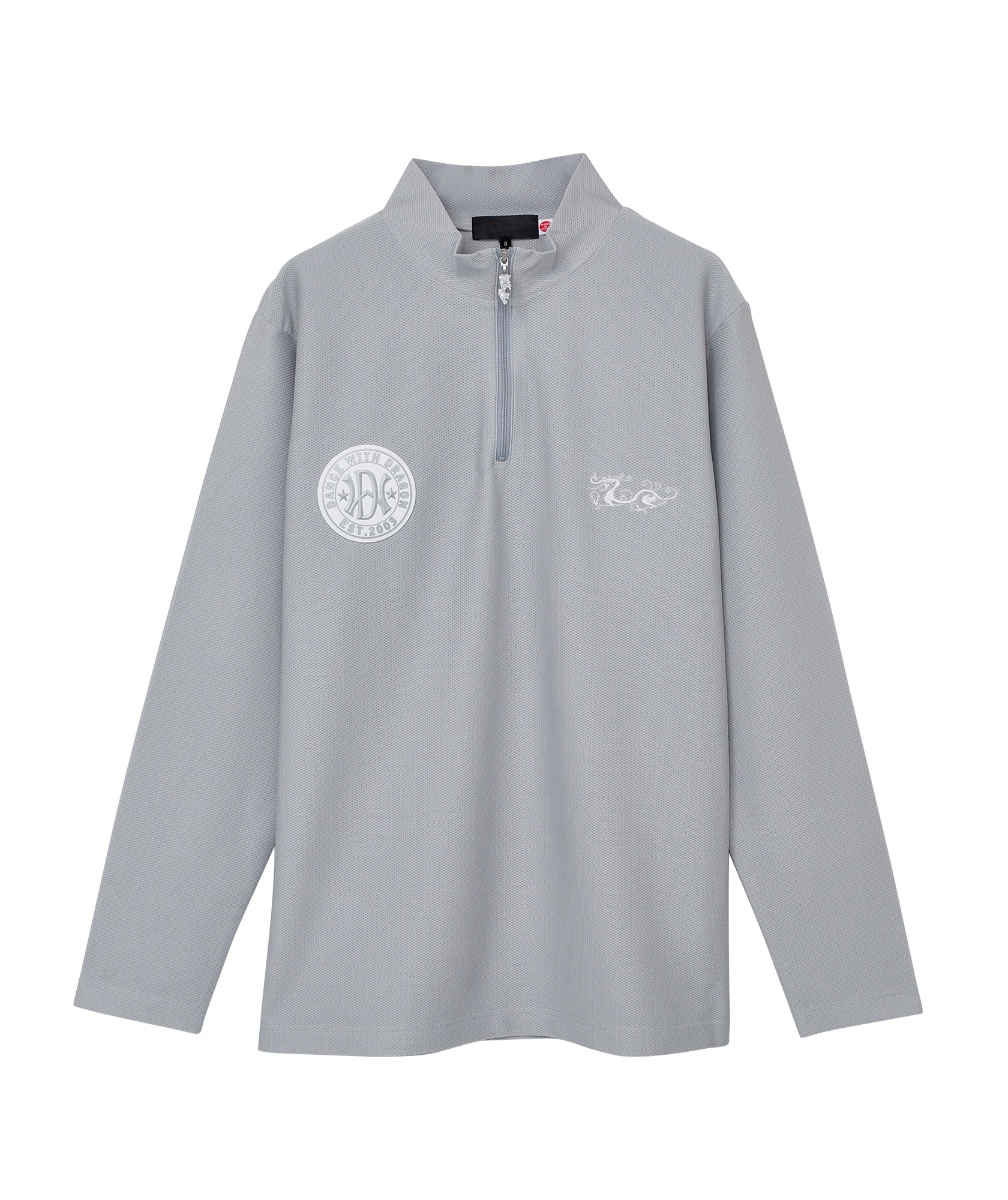 2WAYトリコットZIPモック(GRAY-M)