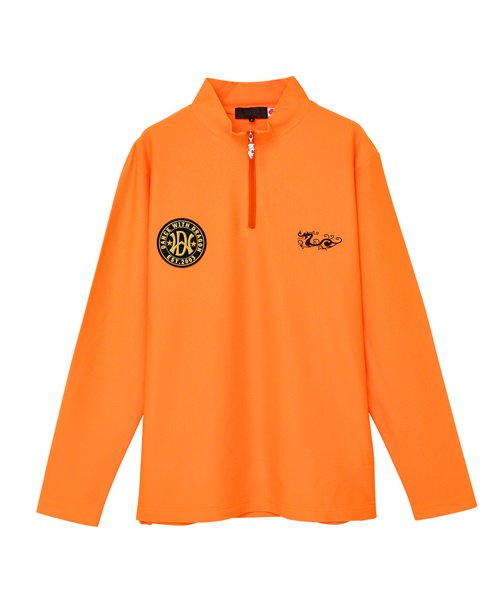 2WAYトリコットZIPモック(ORANGE-M)