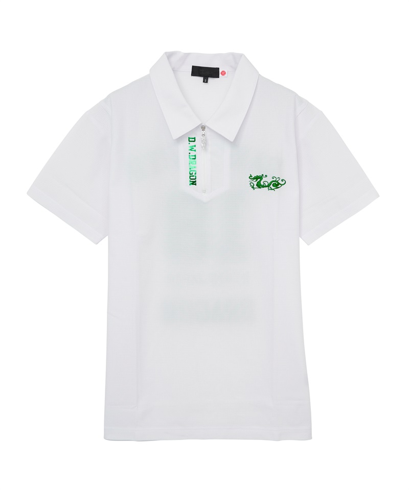 【EVEN掲載】トリコットドットメッシュポロ(WHITE-M)