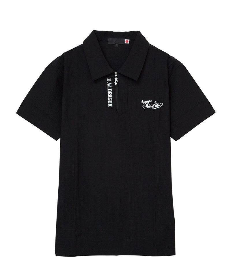 【EVEN掲載】トリコットドットメッシュポロ(BLACK-M)