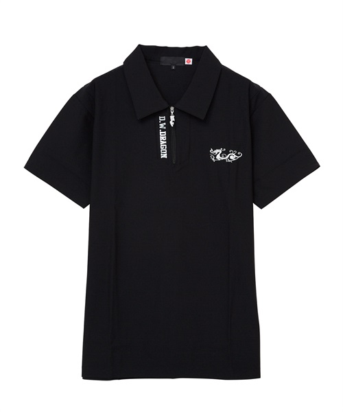 【EVEN掲載】トリコットドットメッシュポロ(BLACK-M)