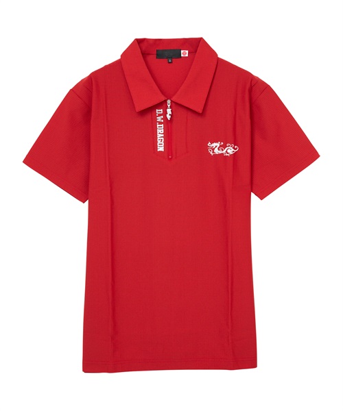 【EVEN掲載】トリコットドットメッシュポロ(RED-M)