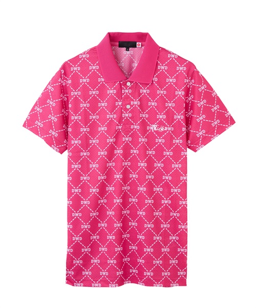 スプラッシュメッシュプリントポロ(PINK-M)
