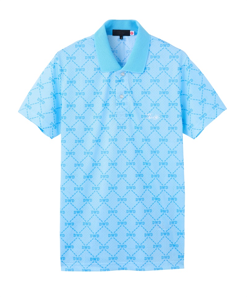 スプラッシュメッシュプリントポロ(BLUE-M)
