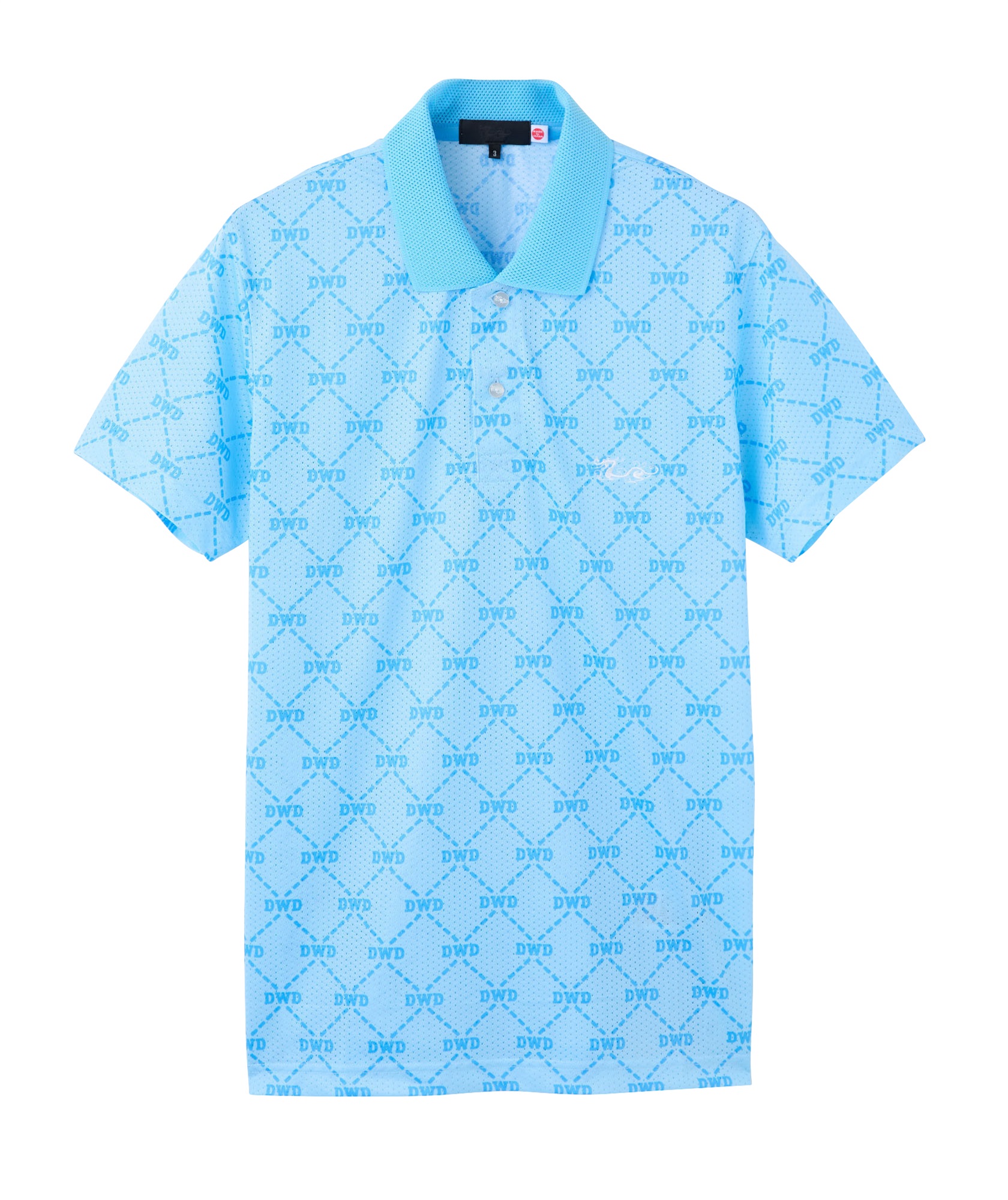 スプラッシュメッシュプリントポロ(BLUE-M)