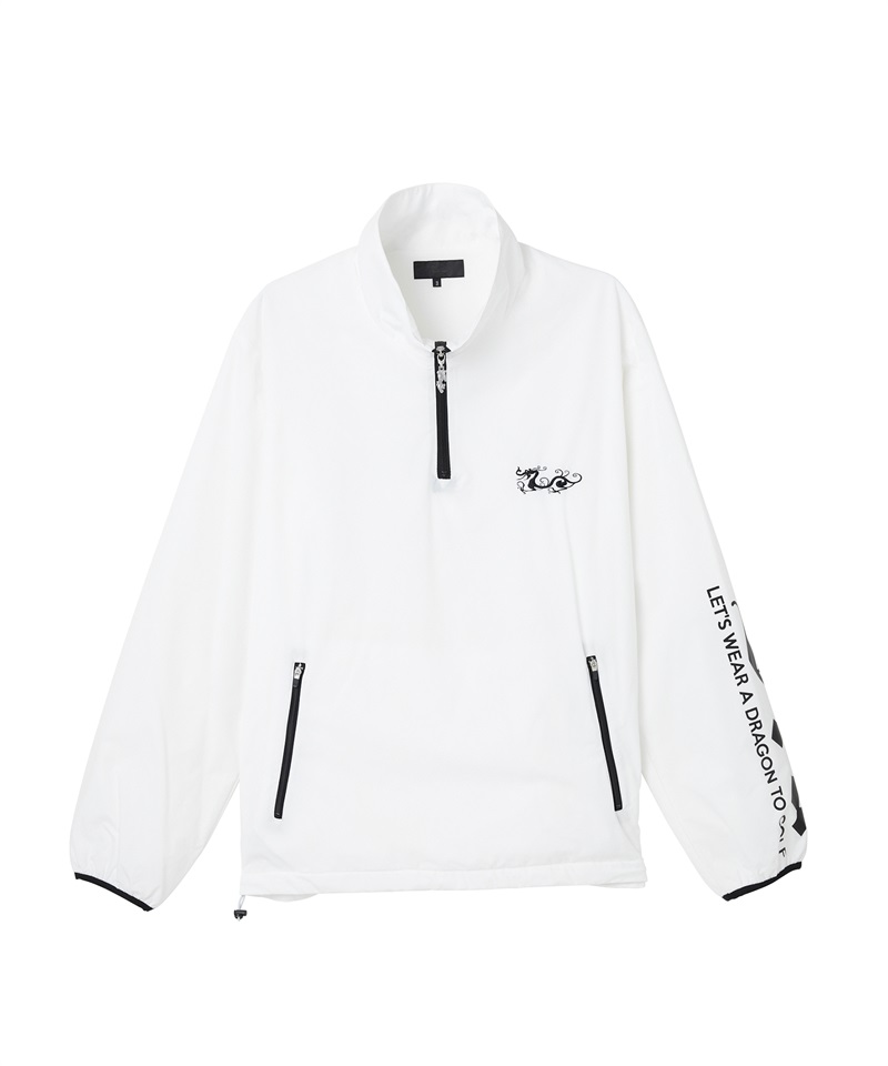 【LEON掲載】テックスラウンドストレッチZIPブルゾン(WHITE-M)