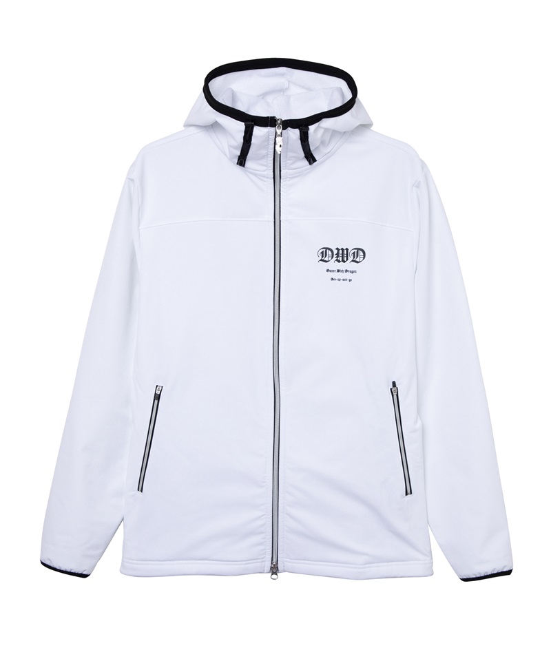 4WAYストレッチBACKリースフリースブルゾン(WHITE-M)