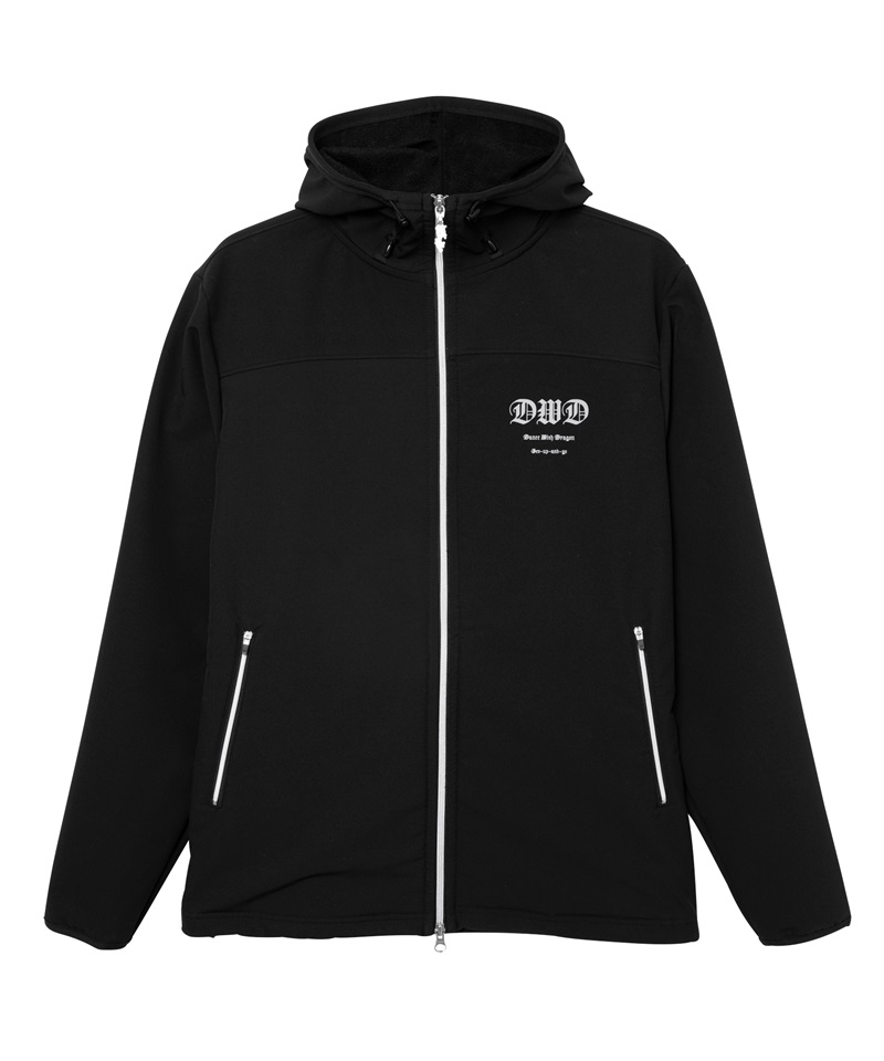 4WAYストレッチBACKリースフリースブルゾン(BLACK-M)