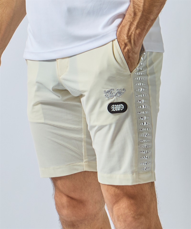 ナイロンブロックハーフパンツ(WHITE-S)