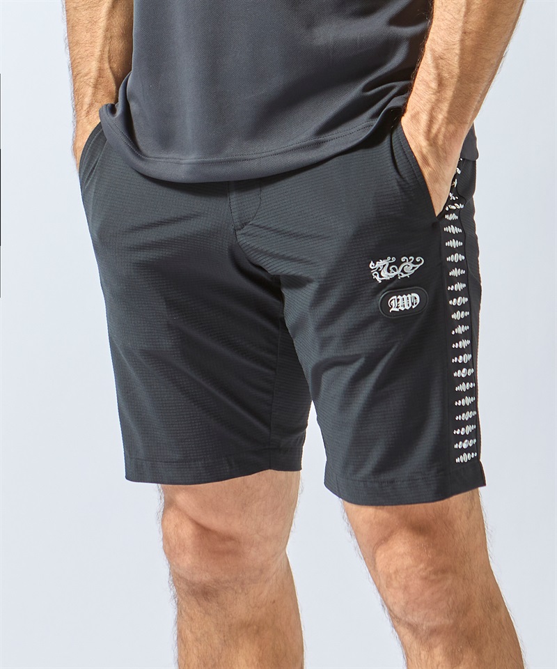 ナイロンブロックハーフパンツ(BLACK-S)