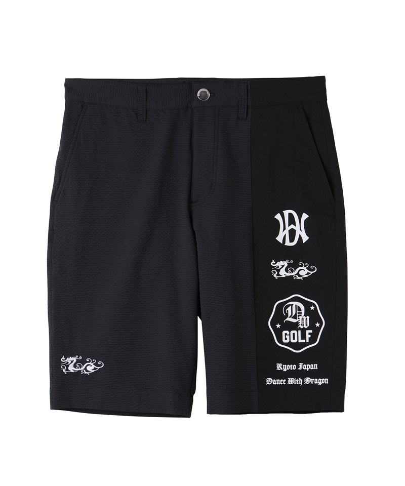 コットンサッカーショートパンツ(BLACK-S)