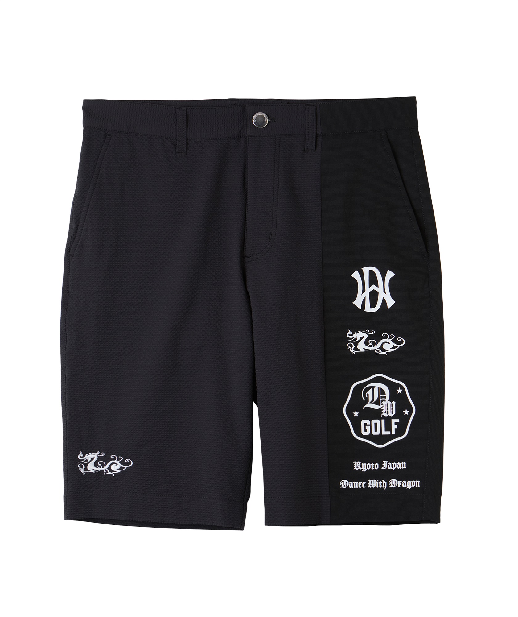 コットンサッカーショートパンツ(BLACK-S)