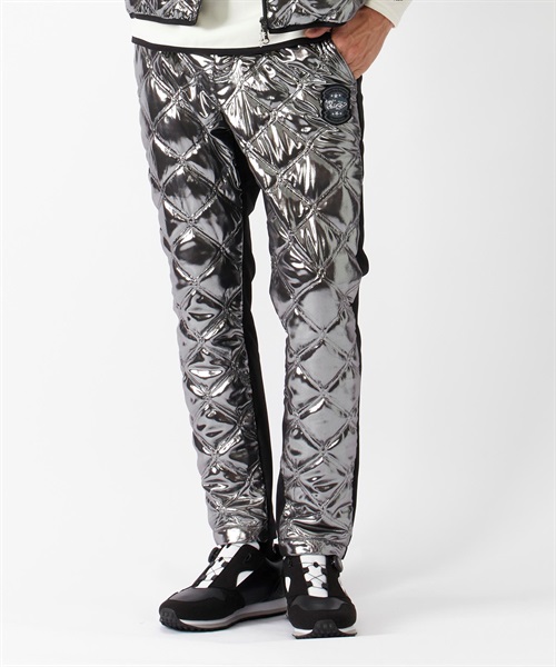 メタリックタフタキルティングパンツ