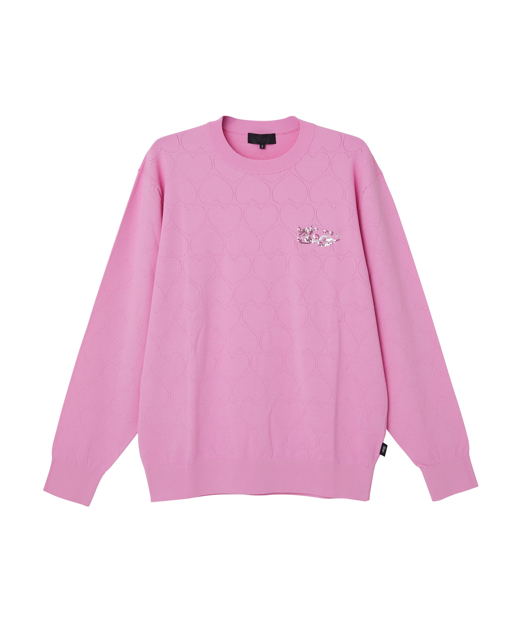 ストレッチヤーンハイゲージニット(PINK-M)