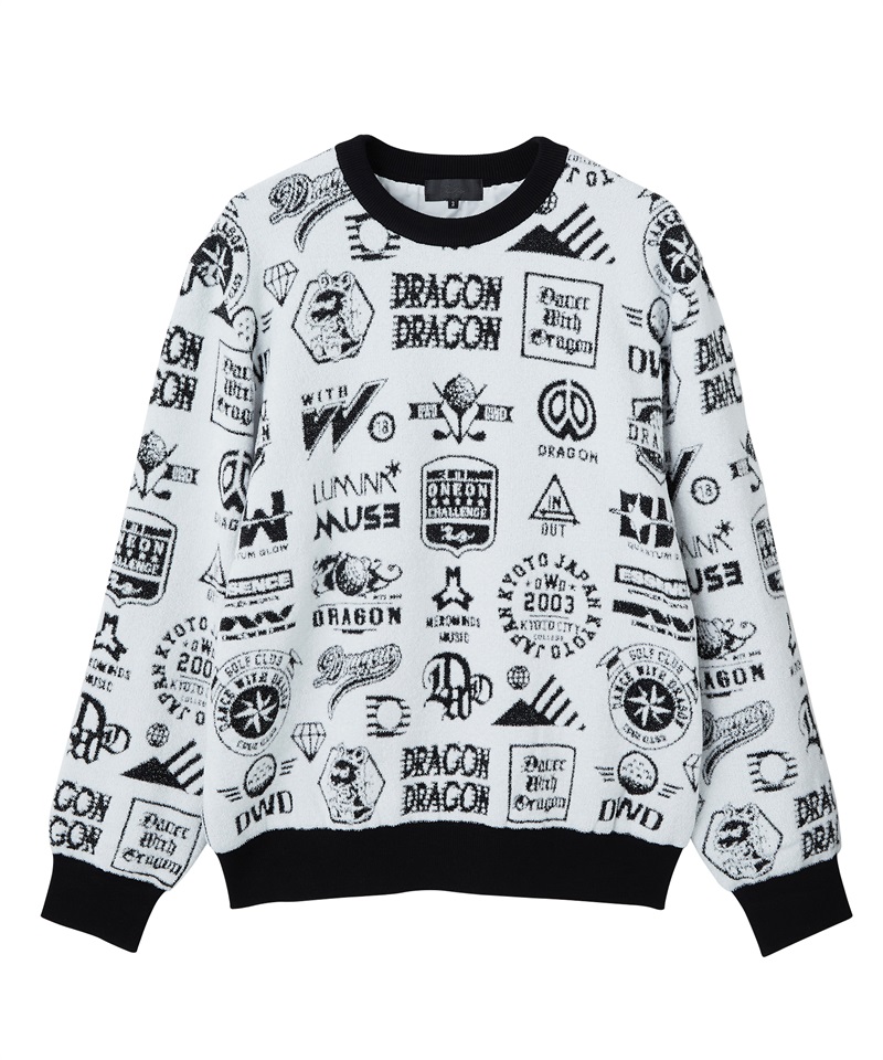 Various marksジャガードニット【EVEN掲載】(WHITE-M)