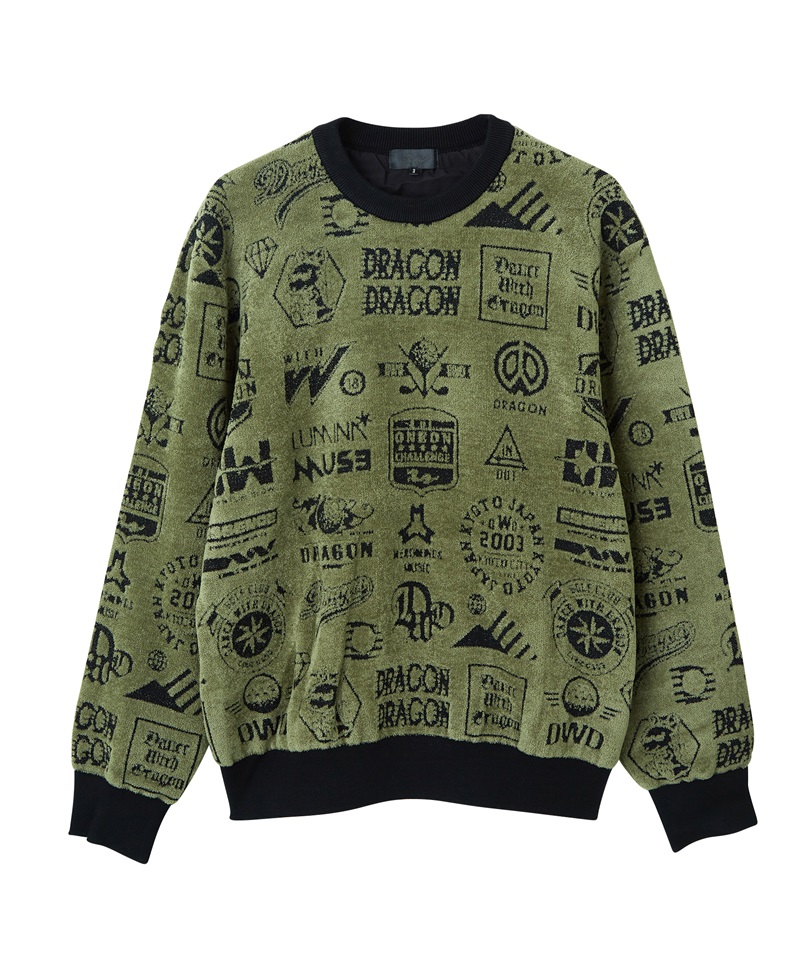 Various marksジャガードニット【EVEN掲載】(KHAKI-M)