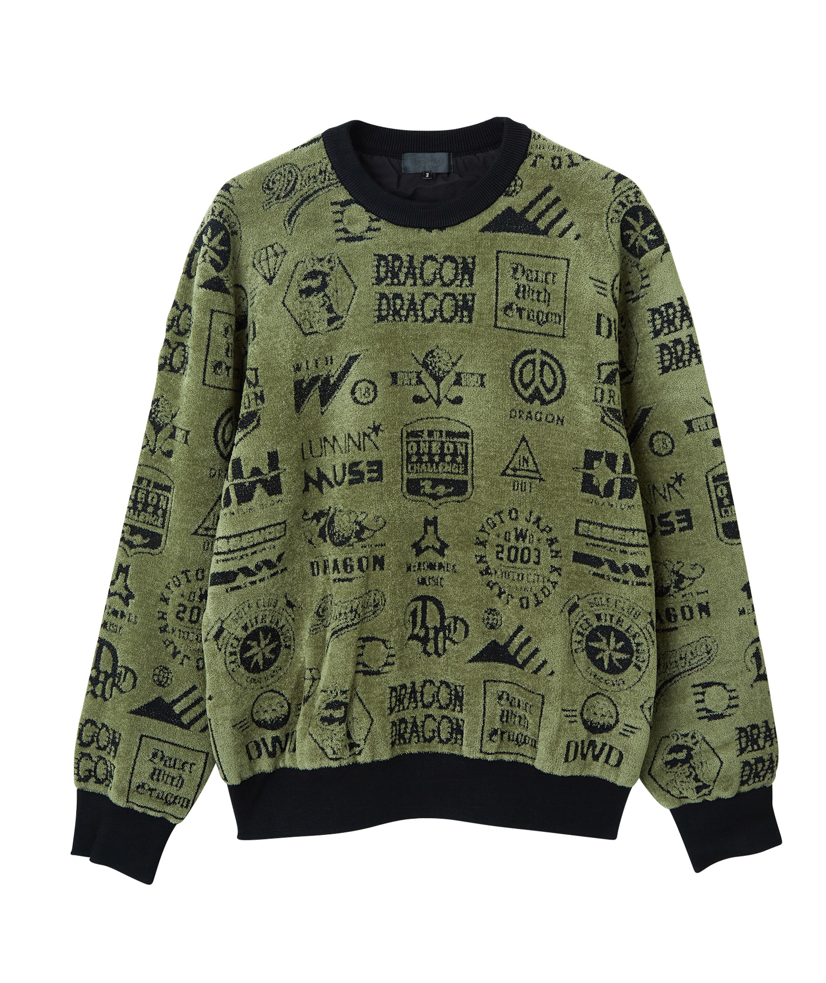 Various marksジャガードニット【EVEN掲載】(KHAKI-M)