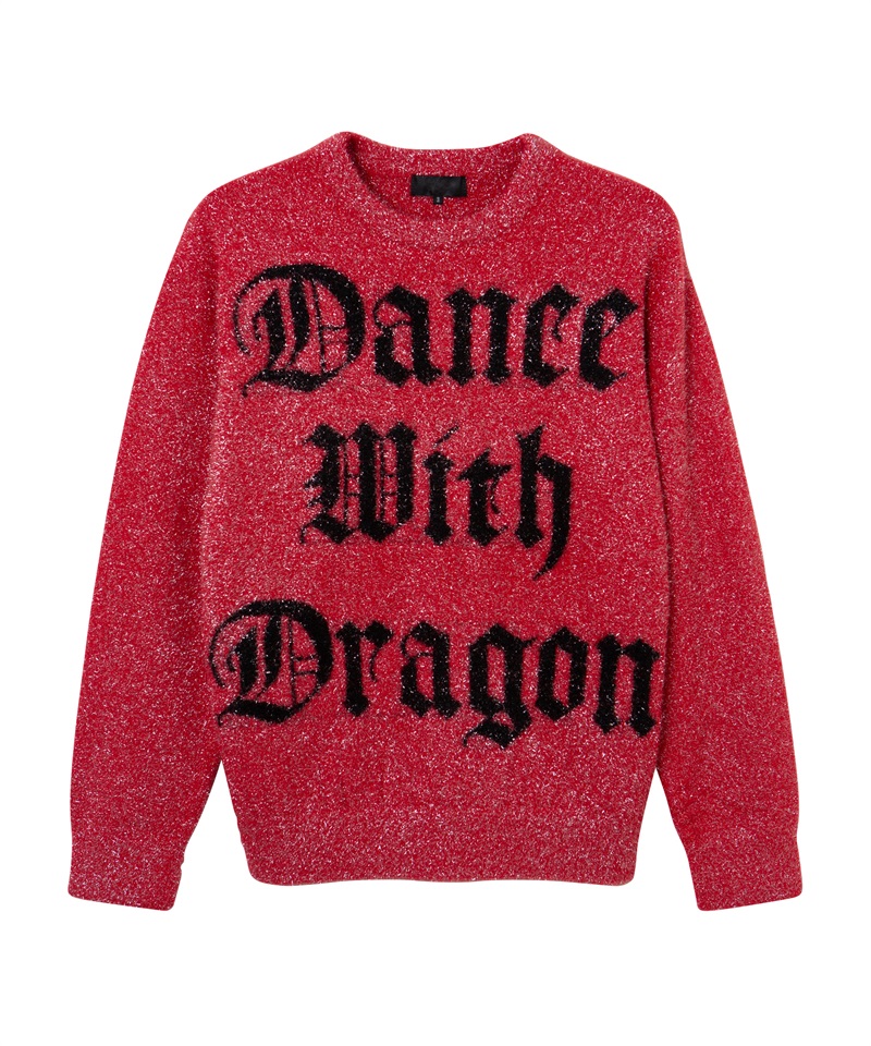 ラメフェザーヤーンニット(RED-M)