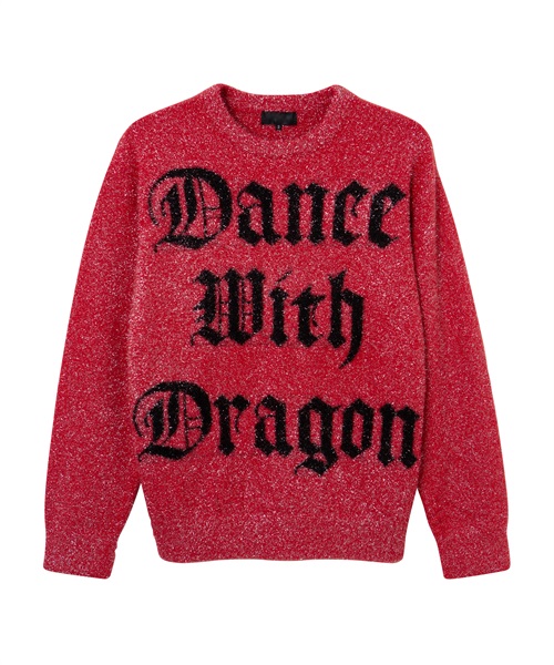 ラメフェザーヤーンニット(RED-M)