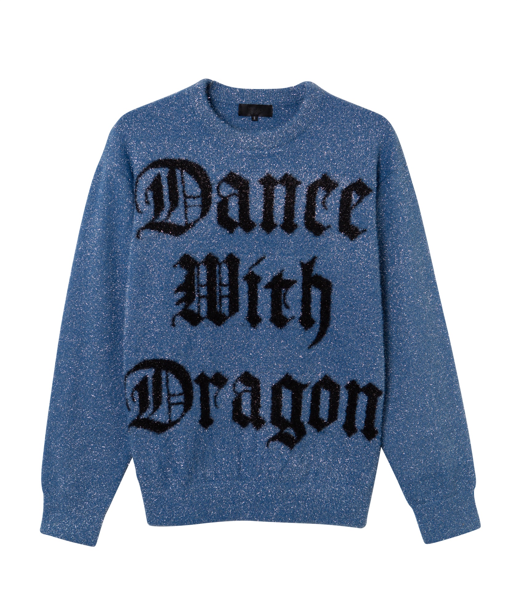 ラメフェザーヤーンニット(BLUE-M)