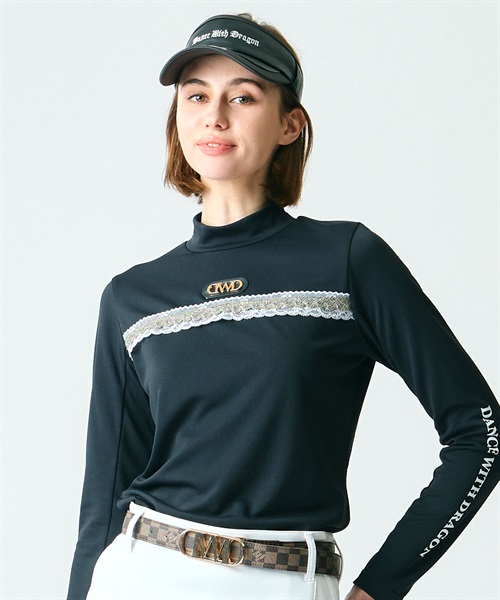 TBピンメッシュ長袖モックシャツ