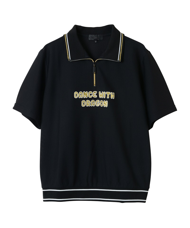 ROICAメッシュ半袖プルオーバー(BLACK-M)