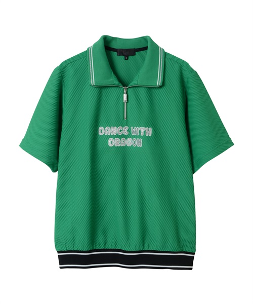 ROICAメッシュ半袖プルオーバー(GREEN-M)