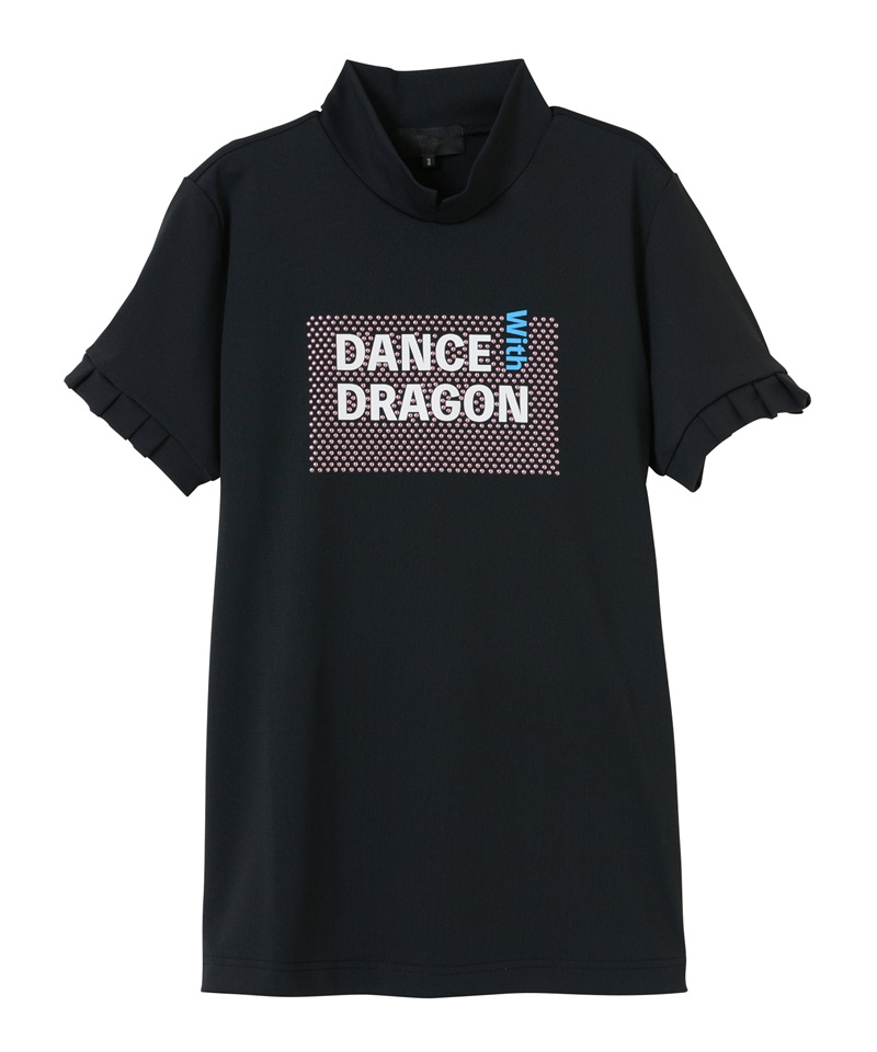 TRトリコット半袖モックネック(BLACK-M)