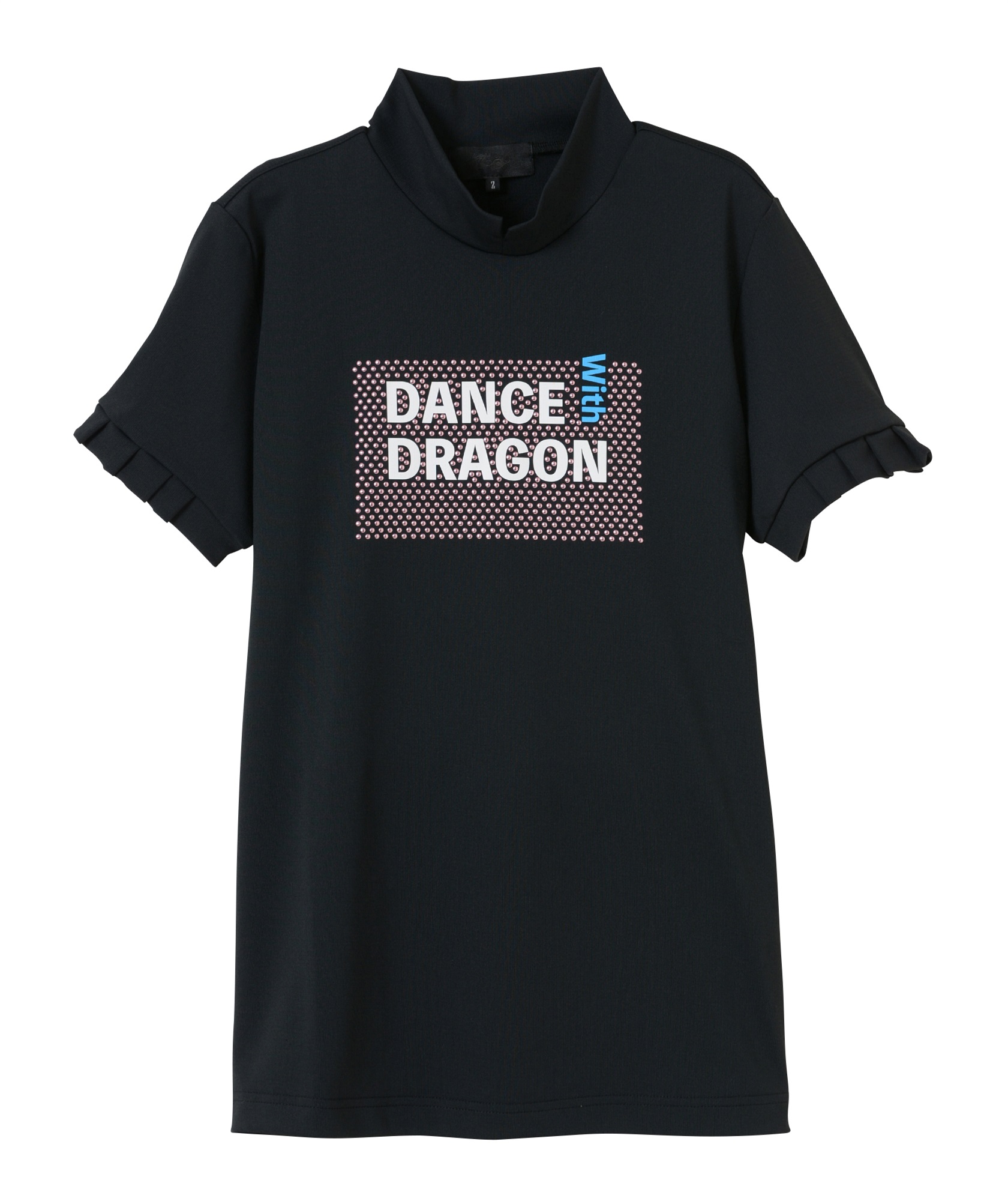 TRトリコット半袖モックネック(BLACK-M)