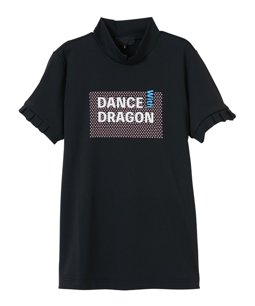 TRトリコット半袖モックネック(BLACK-M)