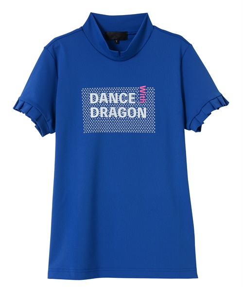 TRトリコット半袖モックネック(BLUE-M)