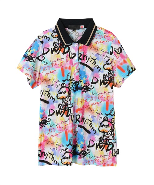 フラワーMIXプリント半袖ポロ(MULTI-M)