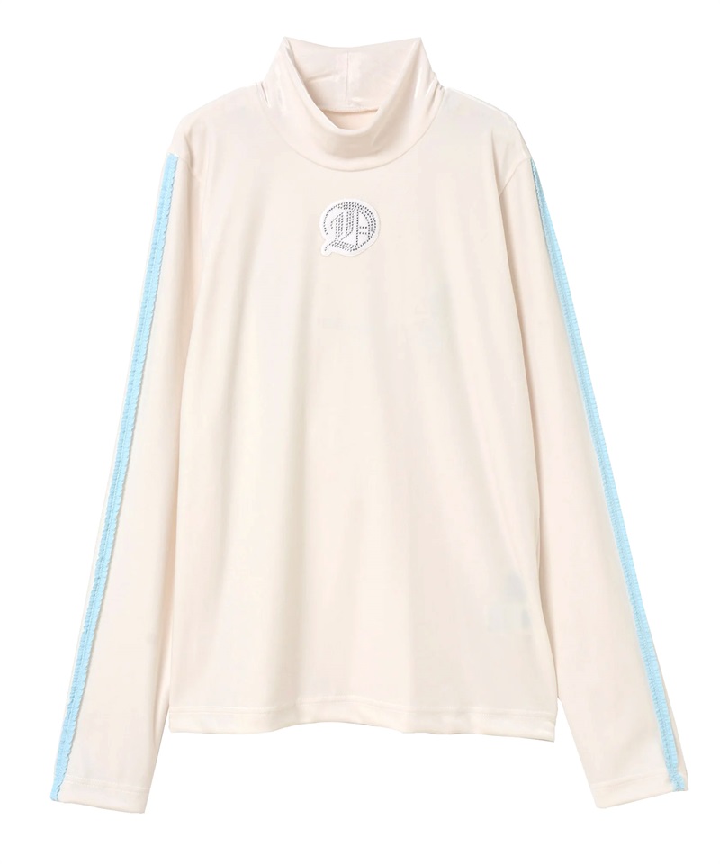 スノーベロア長袖モックネック(WHITE-M)
