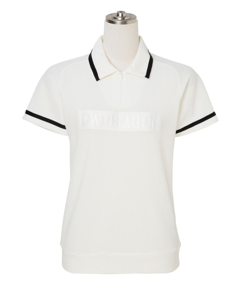 ▼DRY&UVオープンカラー半袖シャツ(WHITE-M)