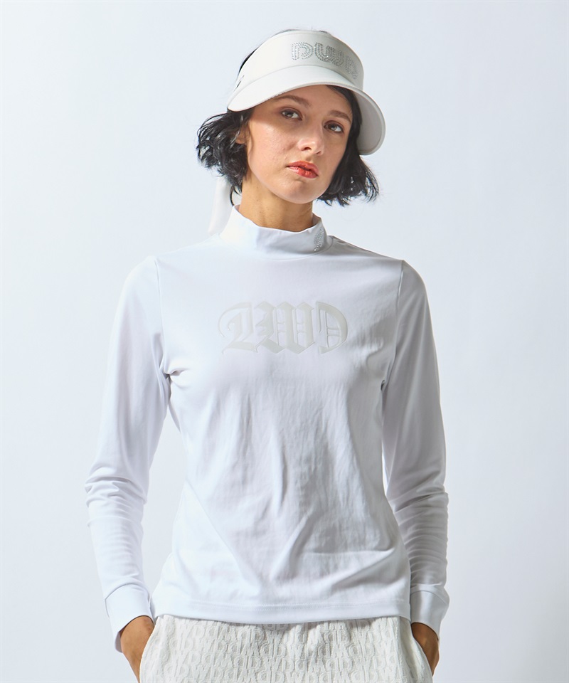 もっちりスムース長袖モック(WHITE-M)