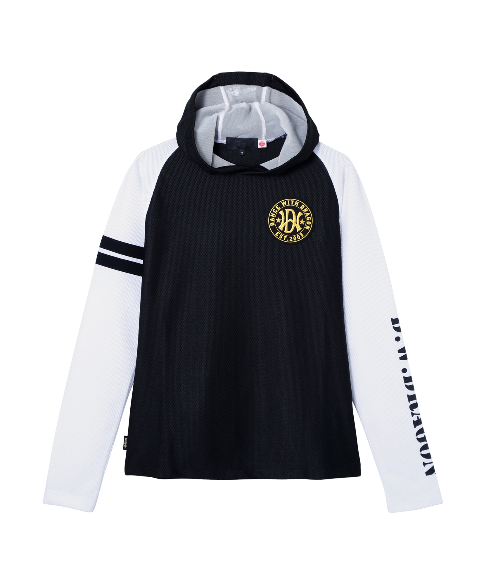 2WAYトリコット長袖フード(BLACK-M)