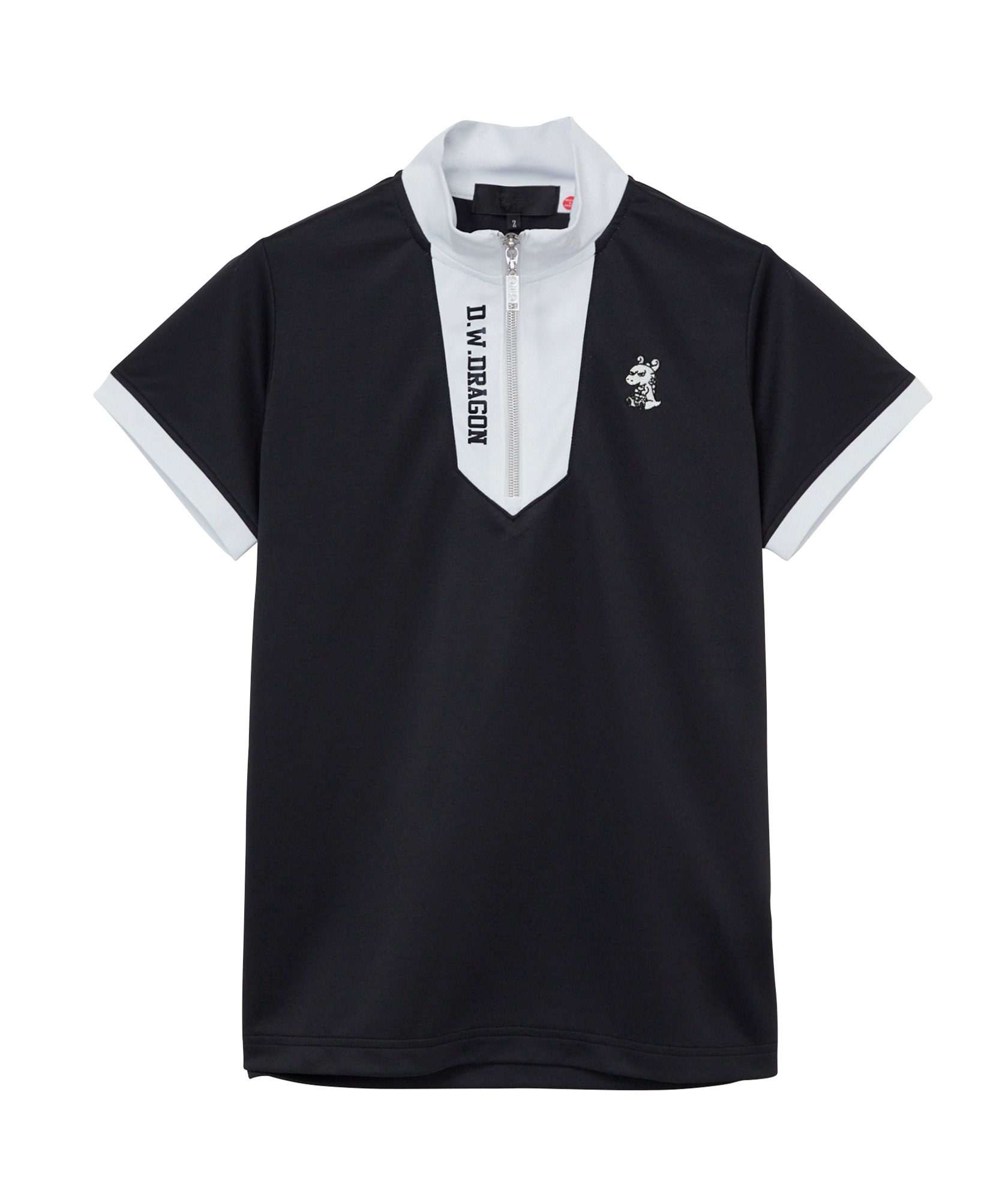 UVジャージーZIPシャツ(BLACK-M)