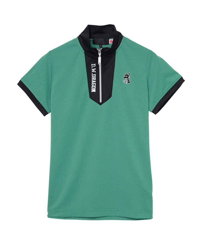 UVジャージーZIPシャツ(GREEN-M)