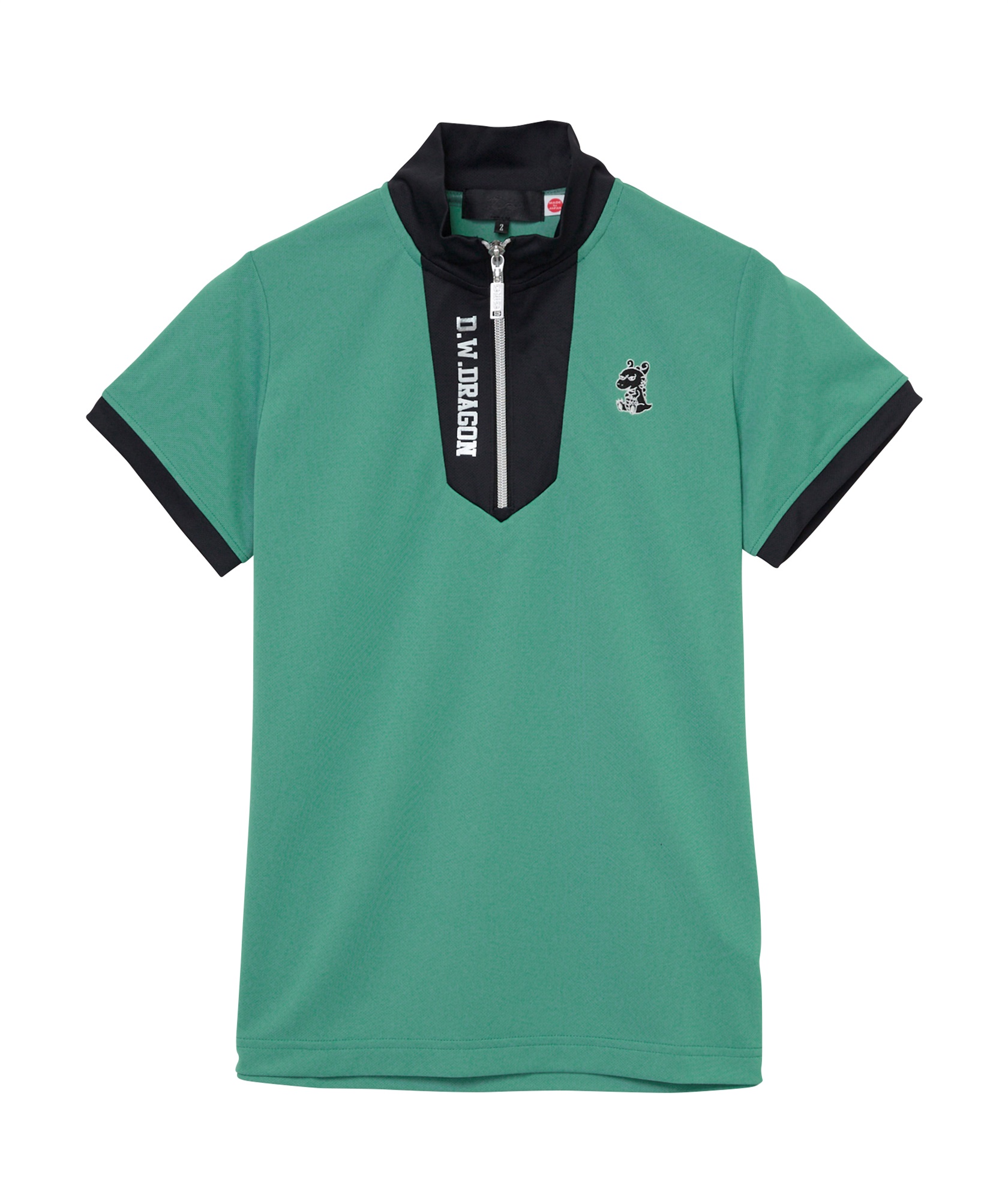 UVジャージーZIPシャツ(GREEN-M)