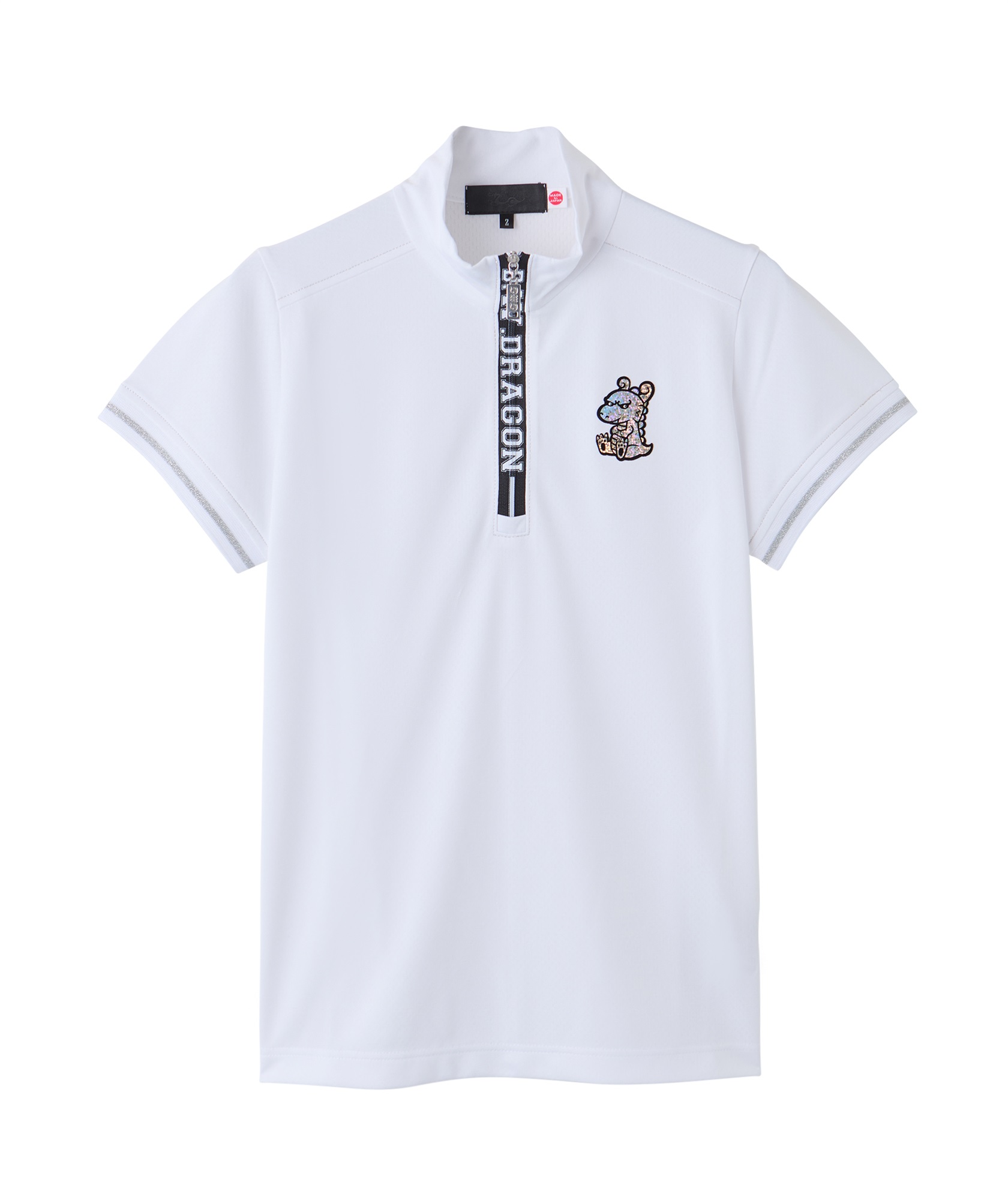 3FUNCTION-ZIPネックシャツ(WHITE-M)