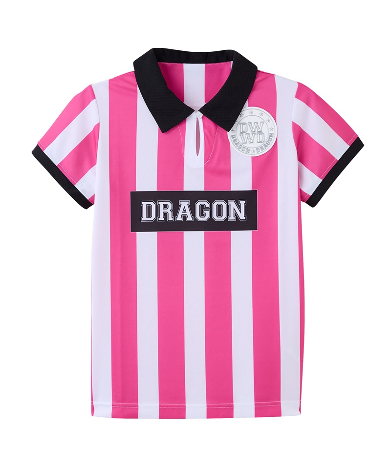 BIGストライプポロ(PINK-M)