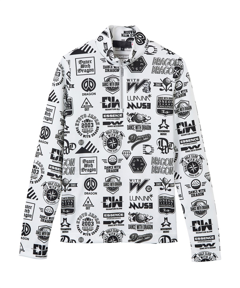 Various marksプリントハイネックZIP(WHITE-M)