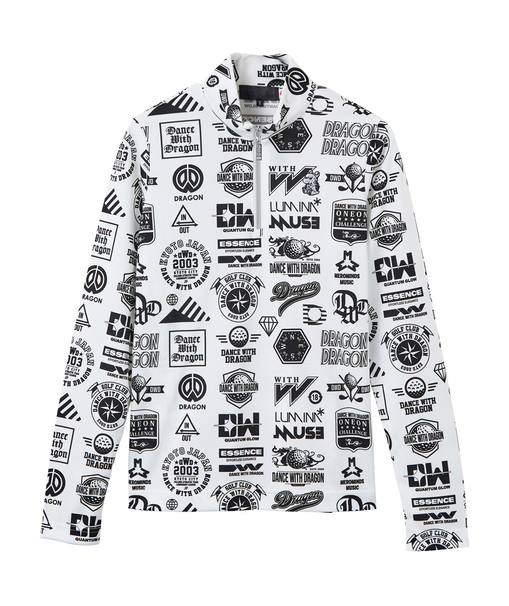 Various marksプリントハイネックZIP(WHITE-M)