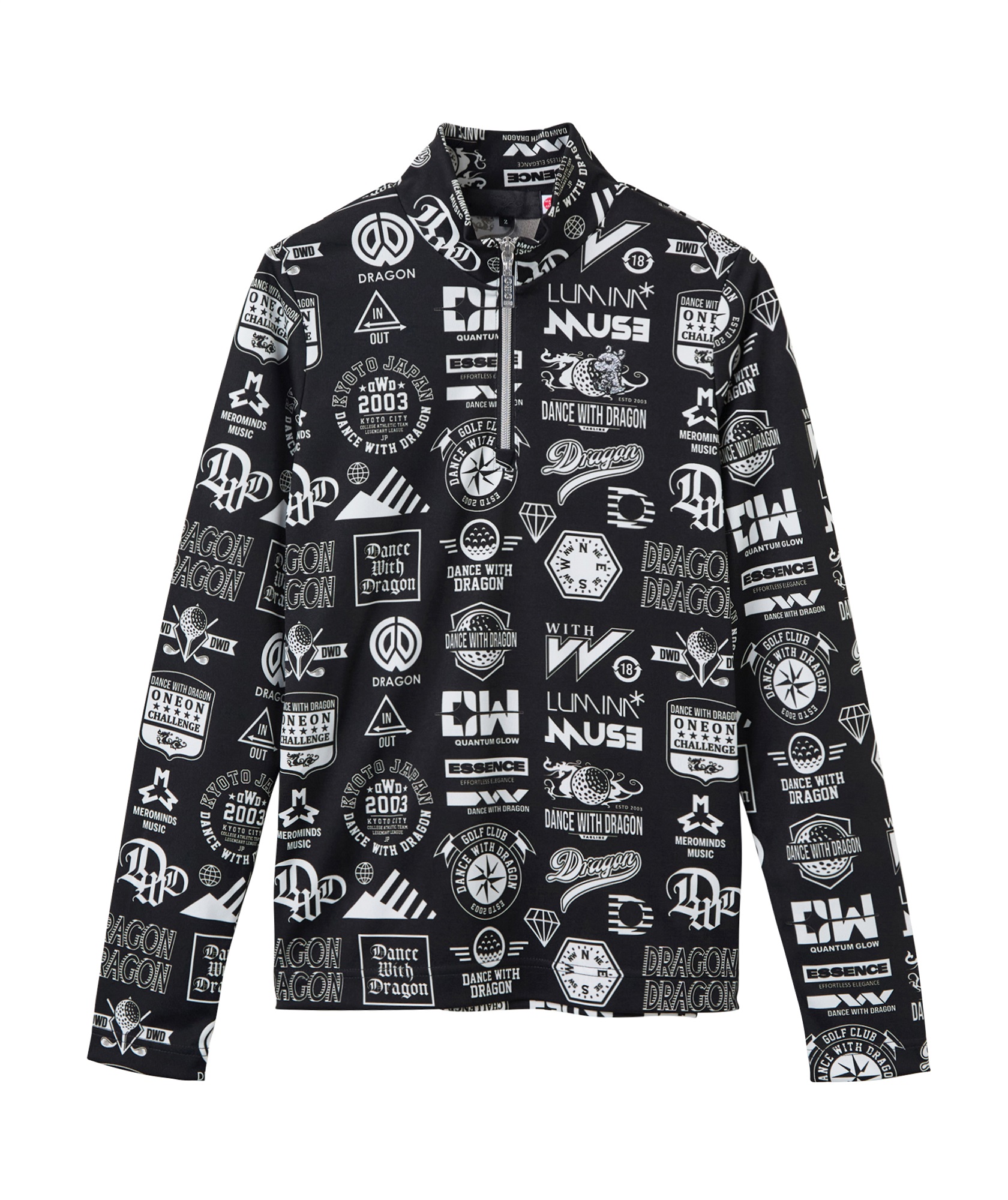 Various marksプリントハイネックZIP(BLACK-M)