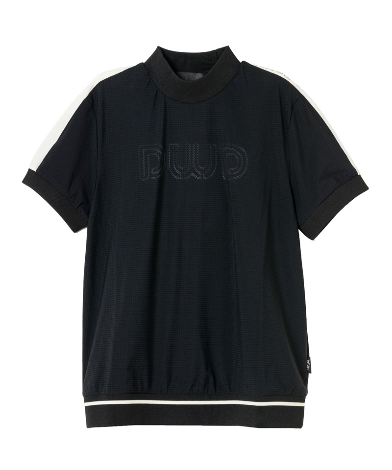 ナイロンブロック半袖プルオーバー(BLACK-M)